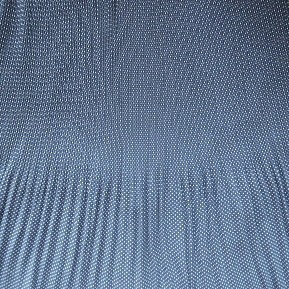 Adrianna Papell Blue Pleated Midi Skirt Polka Dot Elastic Waist Flowy A-Line S - Picture 7 of 9